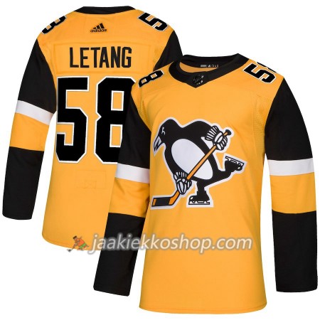 Miehille NHL Pittsburgh Penguins Pelipaita Kris Letang 58 Adidas Alternate 2018-19 Authentic